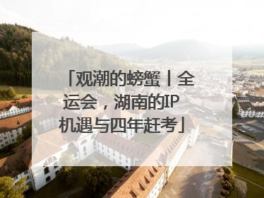 观潮的螃蟹丨全运会，湖南的IP机遇与四年赶考