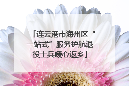 连云港市海州区“一站式”服务护航退役士兵暖心返乡