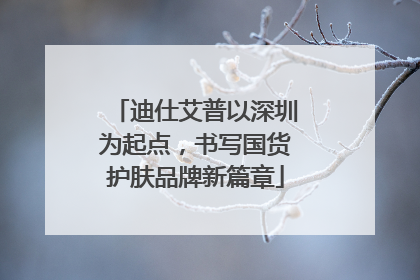 迪仕艾普以深圳为起点，书写国货护肤品牌新篇章