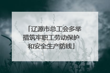 辽源市总工会多举措筑牢职工劳动保护和安全生产防线