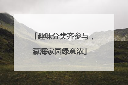 趣味分类齐参与，瀛海家园绿意浓
