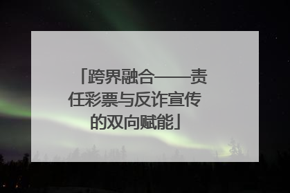 跨界融合——责任彩票与反诈宣传的双向赋能