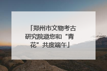 郑州市文物考古研究院邀您和“青花”共度端午