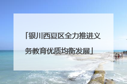 银川西夏区全力推进义务教育优质均衡发展