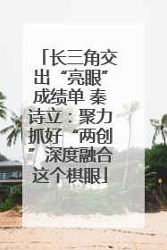 长三角交出“亮眼”成绩单 秦诗立：聚力抓好“两创”深度融合这个棋眼