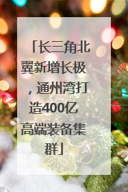 长三角北翼新增长极，通州湾打造400亿高端装备集群