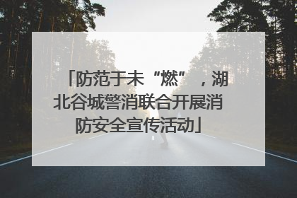 防范于未“燃”，湖北谷城警消联合开展消防安全宣传活动