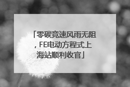 零碳竞速风雨无阻，FE电动方程式上海站顺利收官