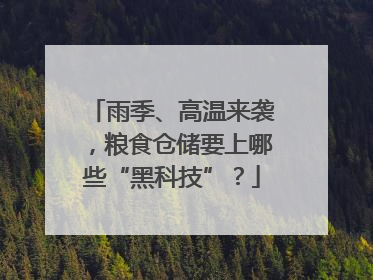 雨季、高温来袭，粮食仓储要上哪些“黑科技”？