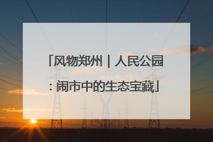 风物郑州｜人民公园：闹市中的生态宝藏