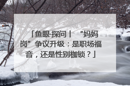 鱼眼·探问丨 “妈妈岗”争议升级：是职场福音，还是性别枷锁？