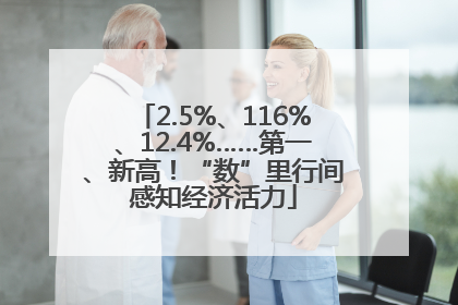 2.5%、116%、12.4%……第一、新高！“数”里行间感知经济活力