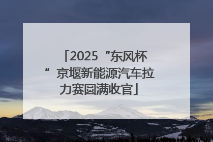 2025“东风杯”京堰新能源汽车拉力赛圆满收官