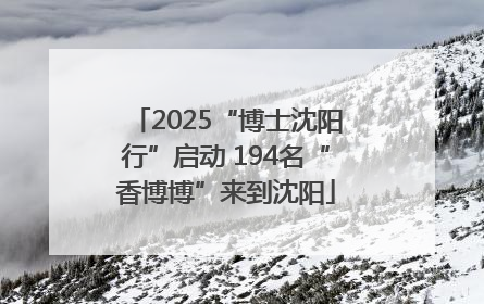 2025“博士沈阳行”启动 194名“香博博”来到沈阳