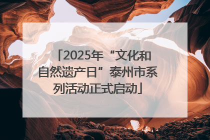 2025年“文化和自然遗产日”泰州市系列活动正式启动
