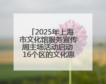 2025年上海市文化馆服务宣传周主场活动启动 16个区的文化惠民活动精彩纷呈