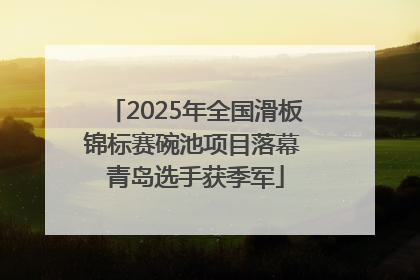2025年全国滑板锦标赛碗池项目落幕 青岛选手获季军