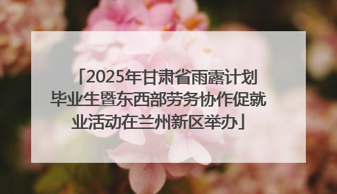 2025年甘肃省雨露计划毕业生暨东西部劳务协作促就业活动在兰州新区举办