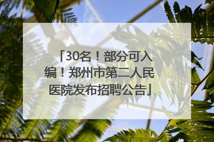 30名！部分可入编！郑州市第二人民医院发布招聘公告