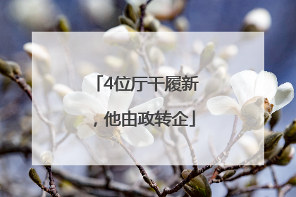 4位厅干履新，他由政转企