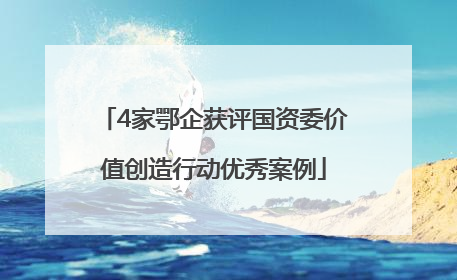 4家鄂企获评国资委价值创造行动优秀案例
