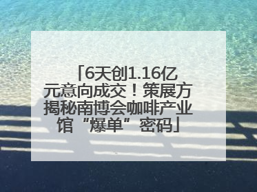 6天创1.16亿元意向成交！策展方揭秘南博会咖啡产业馆“爆单”密码